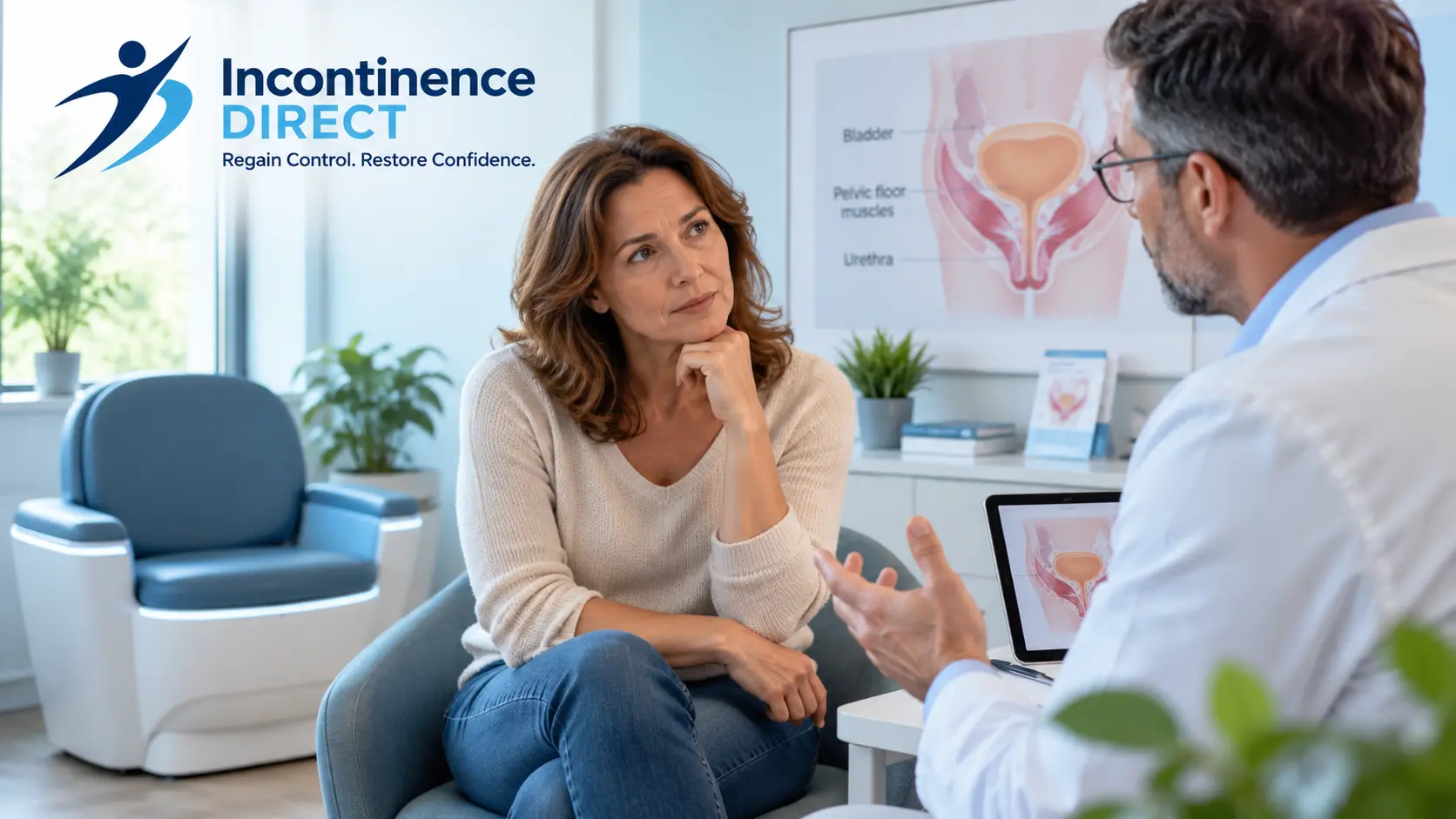 Pelvic Health Consultation in a Modern Clinic incontinence direct Nottingham